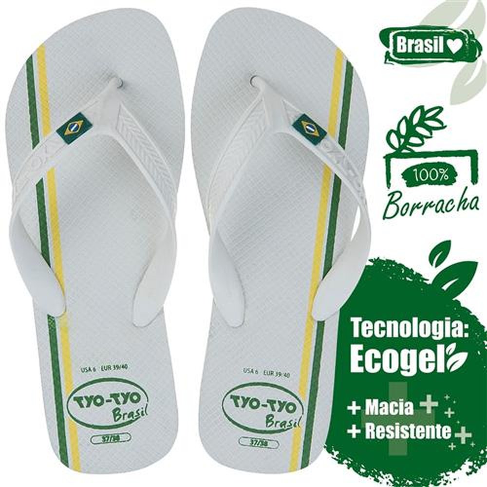 Sandália Tyo-Tyo - Brasil Adulto - Cores Sortidas - Grade 24 pares - Numeração: do 33 ao 44
