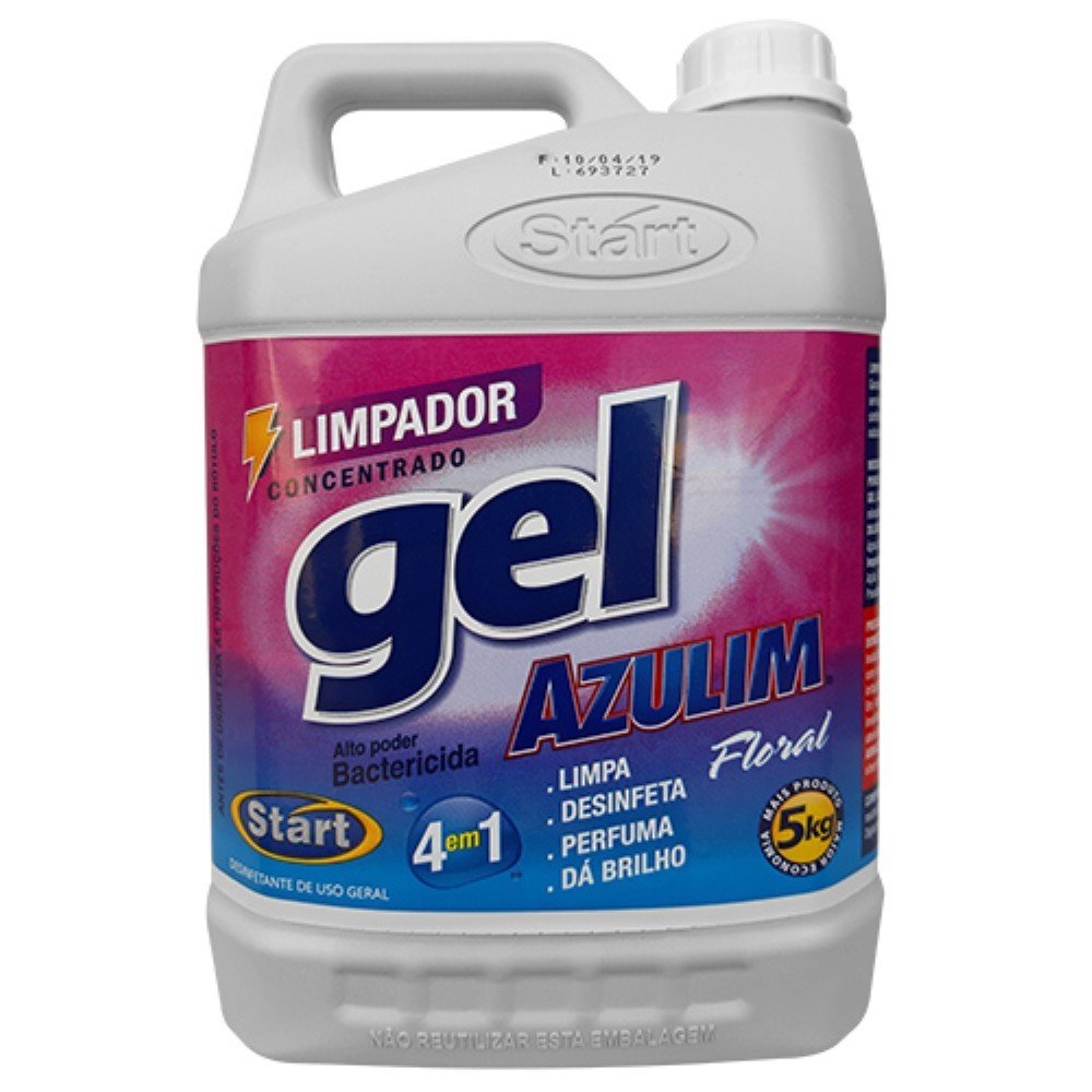 Desinfetante Detergel Azulim Gel Floral 5lt