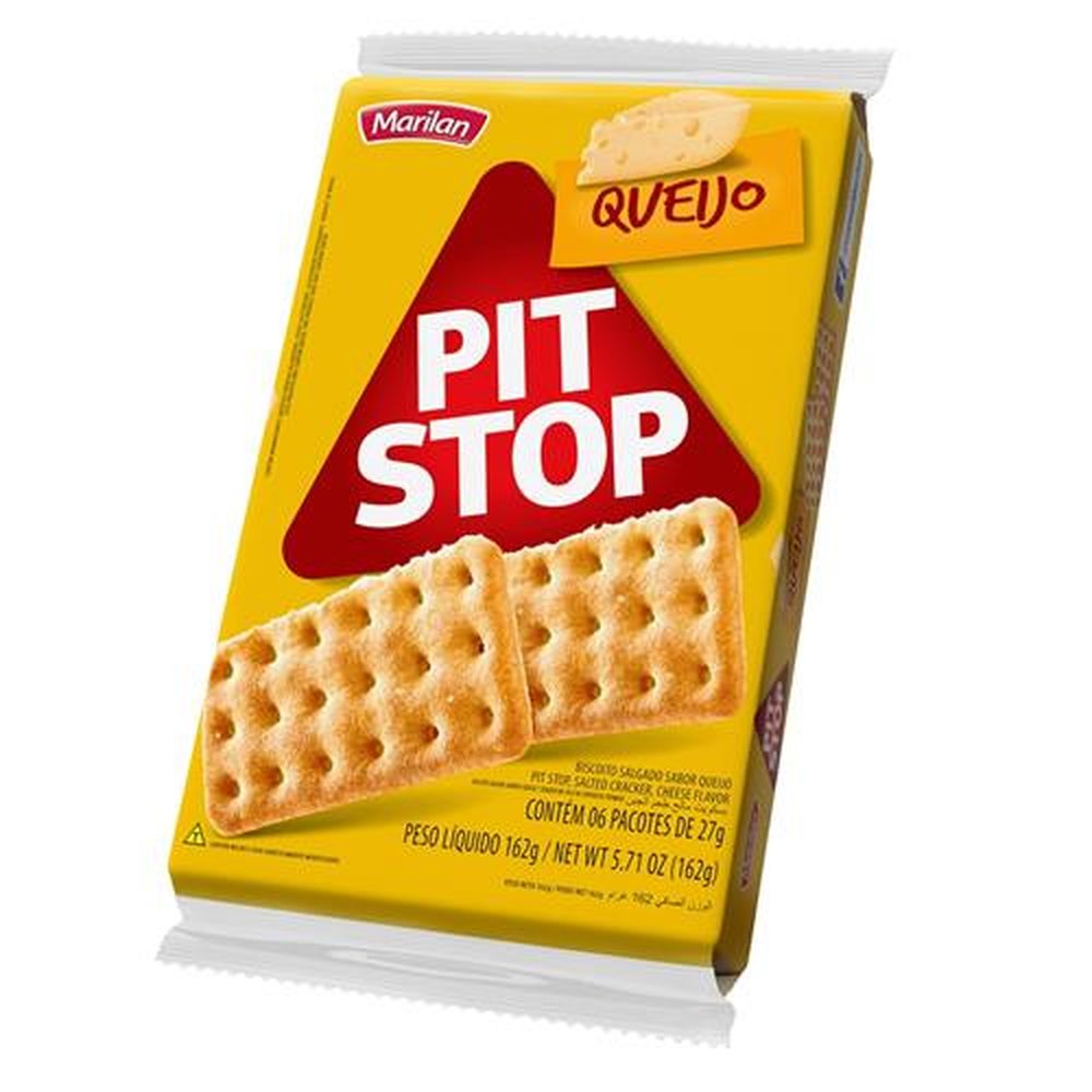 Biscoito Pit Stop Queijo 162g (caixa com 36 unidades)