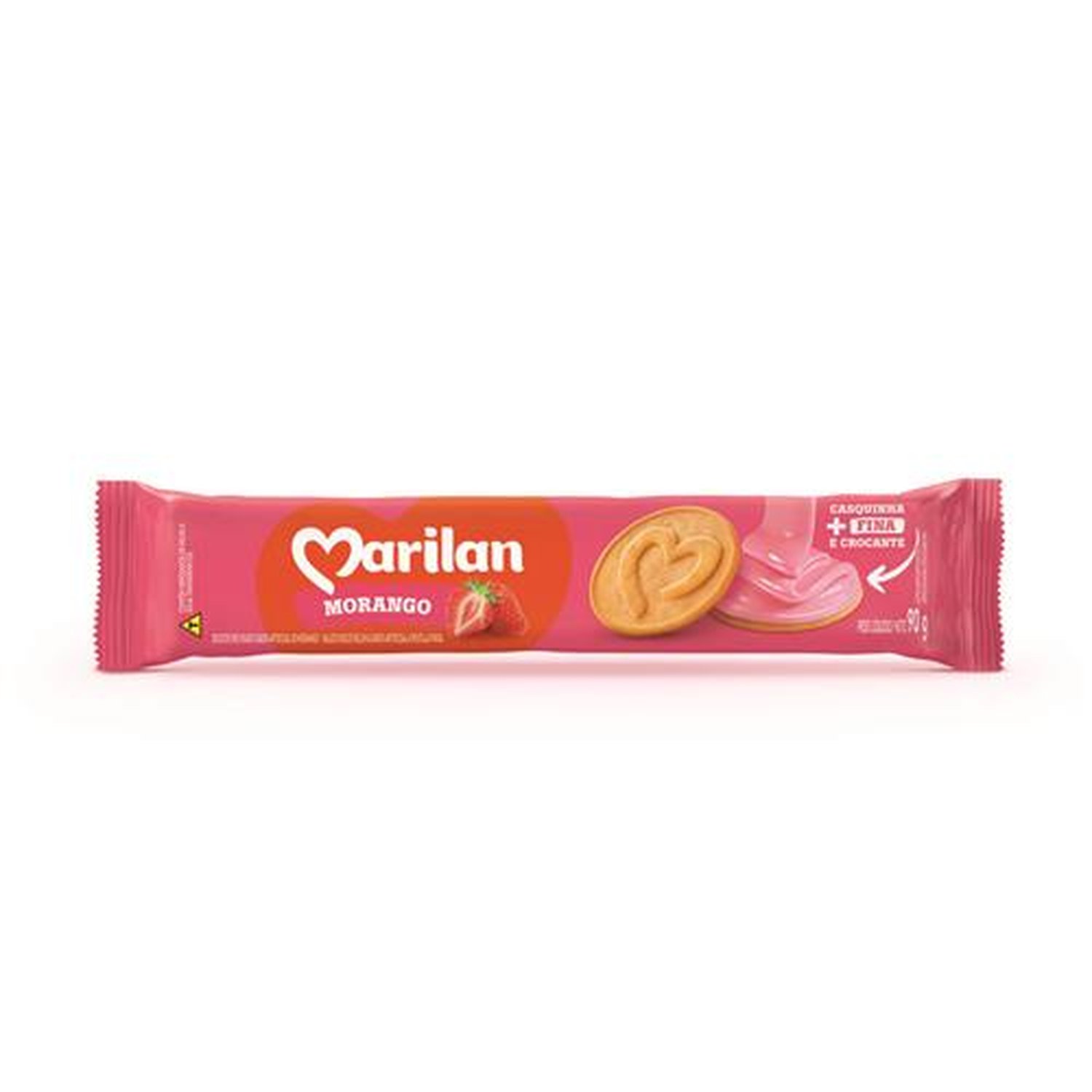 Biscoito Marilan Recheado Morango 90g (caixa com 55 unidades)