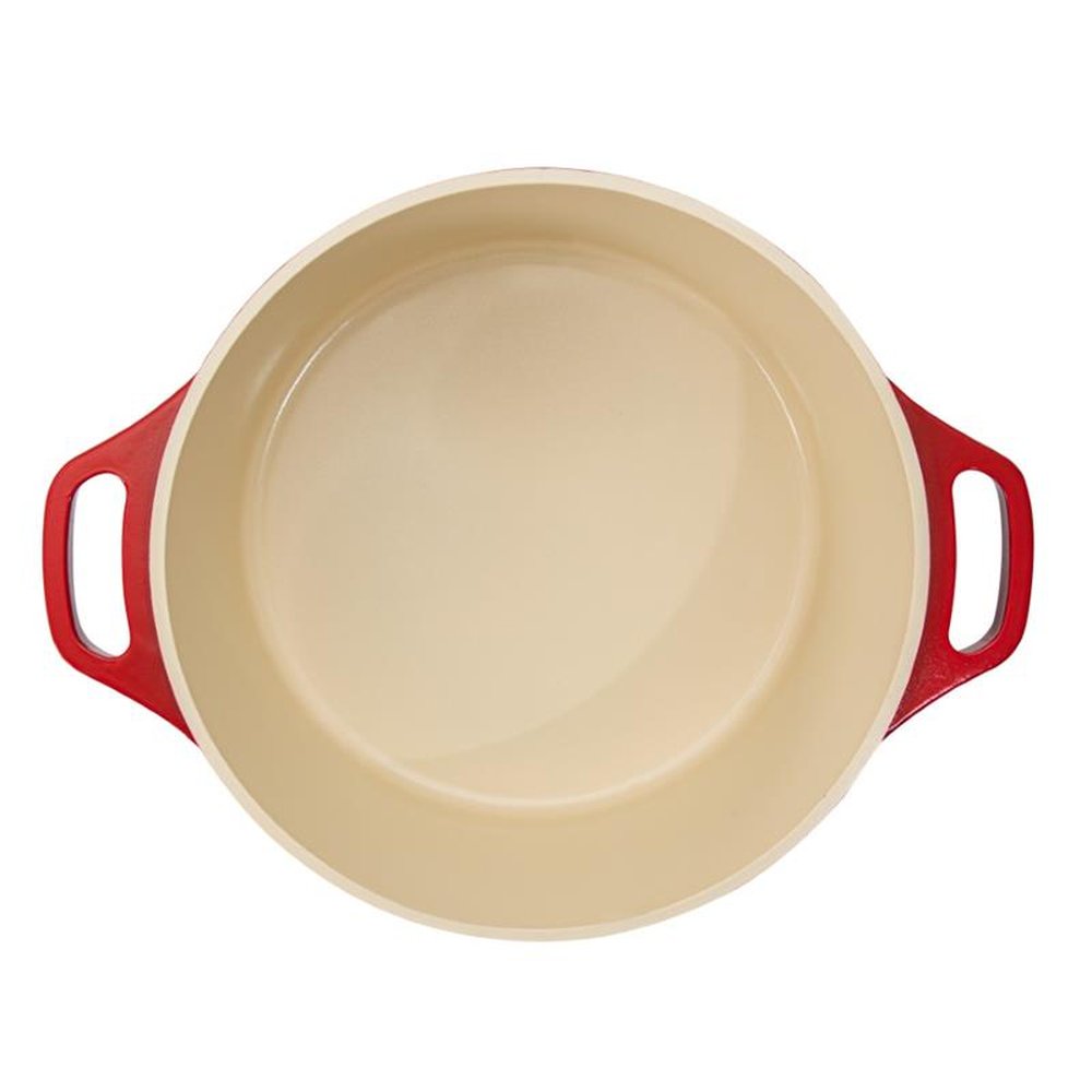 Caçarola Vermelha 32Cm Com Pegadores - Le Cook