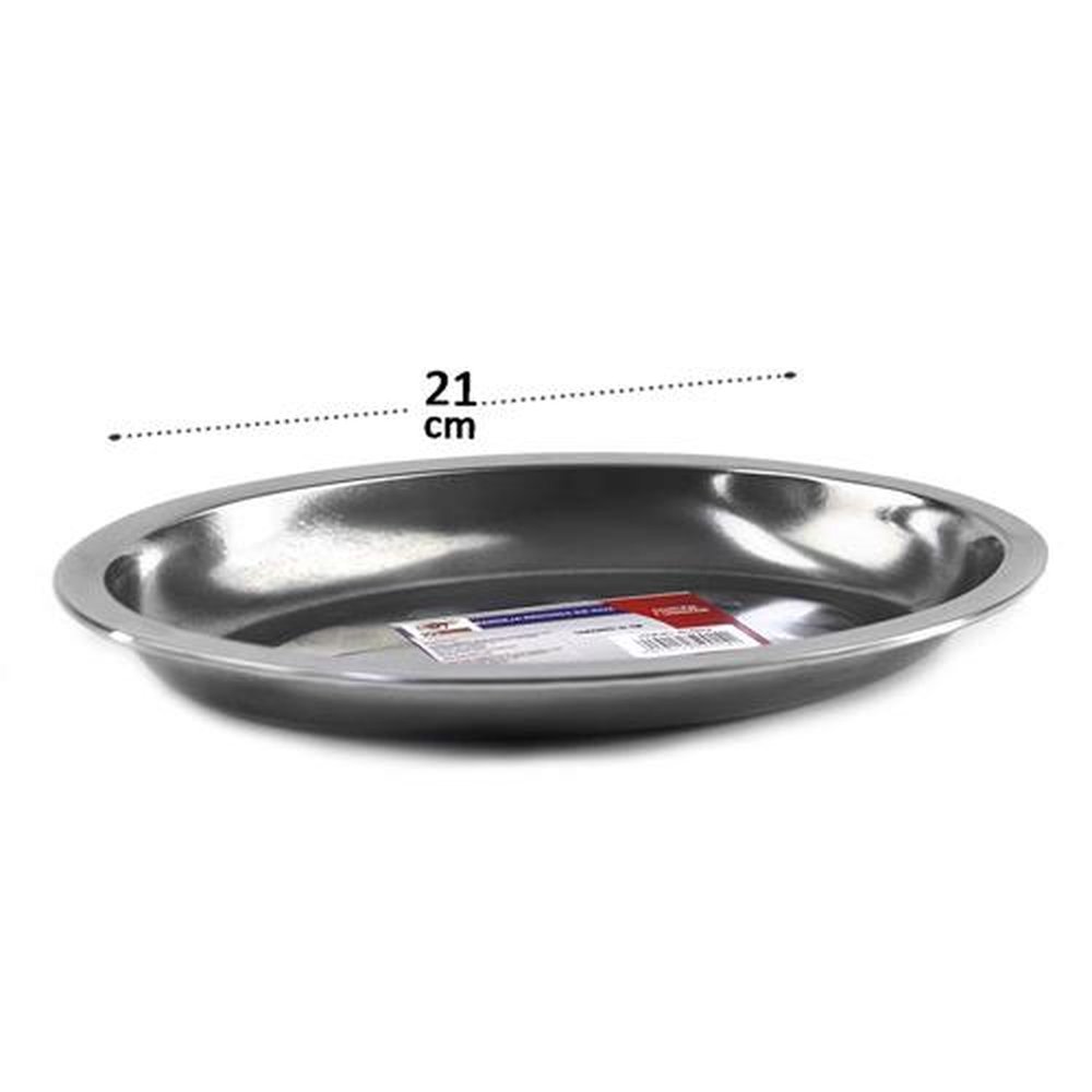 Bandeja Oval Em Inox 21Cm