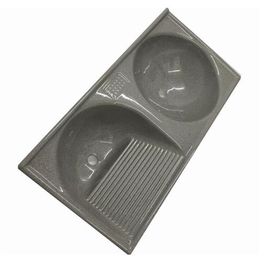 Tanque Duplo Decoralita Premium Granito 105 X 55 Cinza Real