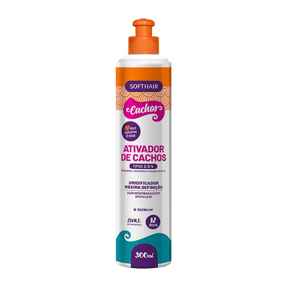 Creme Cabelo 300Ml Ativador Cachos Tipos 2 3 4