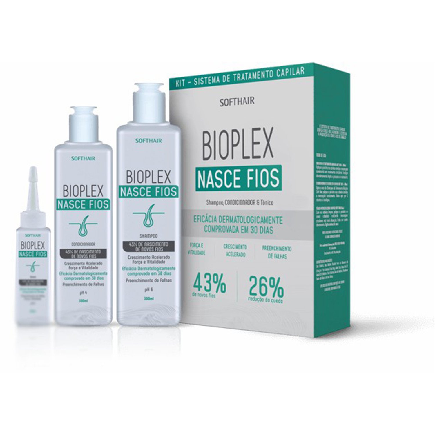 Kit Bioplex Shampoo, Condicionador E Tonico
