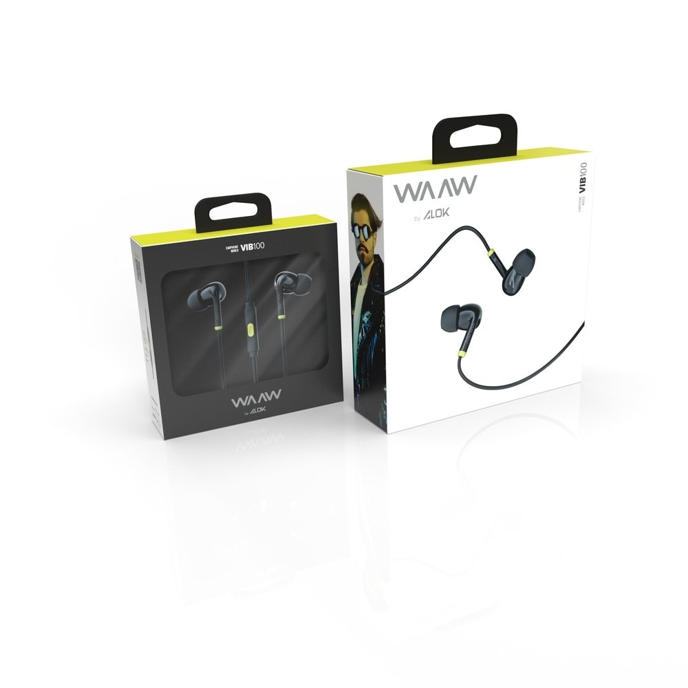 Fone de Ouvido Waaw VIB 100EW By Alok, Preto