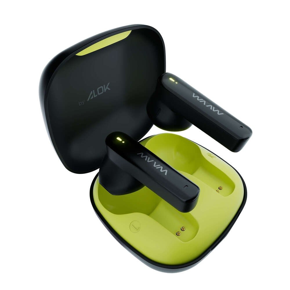 Fone de Ouvido Waaw 200EB Mob By Alok, Preto/Verde
