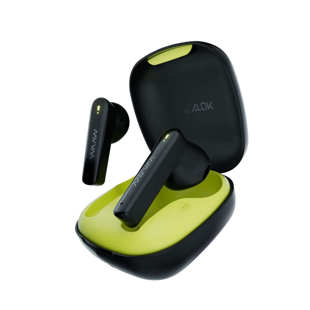 Fone de Ouvido Waaw 200EB Mob By Alok, Preto/Verde