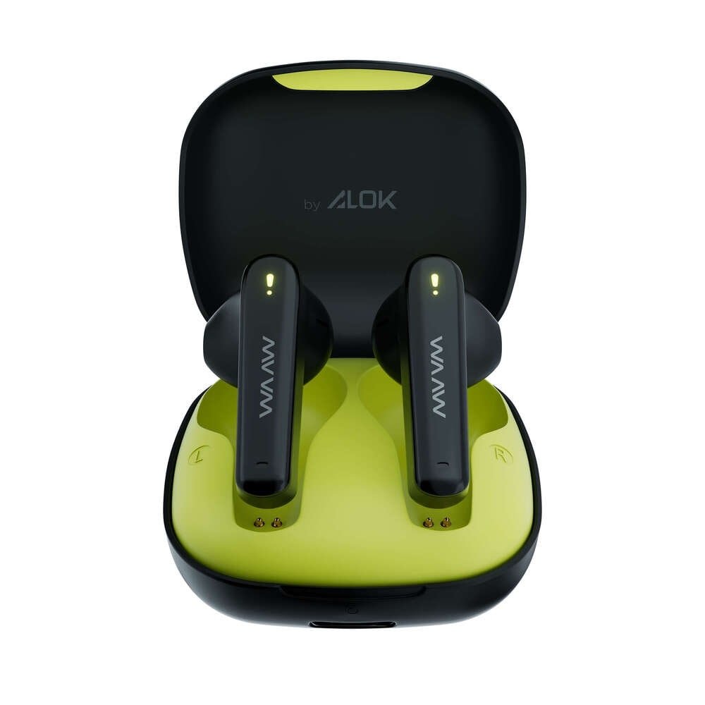 Fone de Ouvido Waaw 200EB Mob By Alok, Preto/Verde