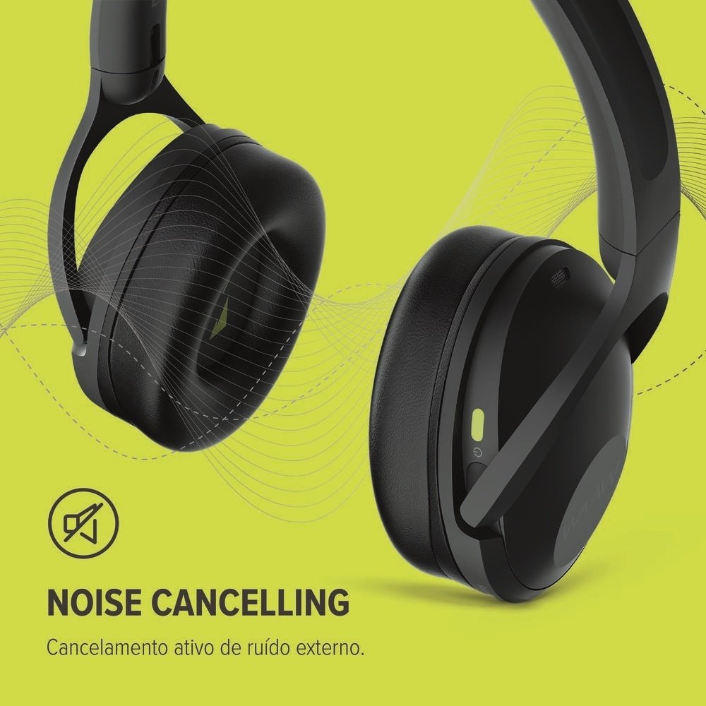Fone de Ouvido Waaw Sense 300HBNC By Alok, Preto