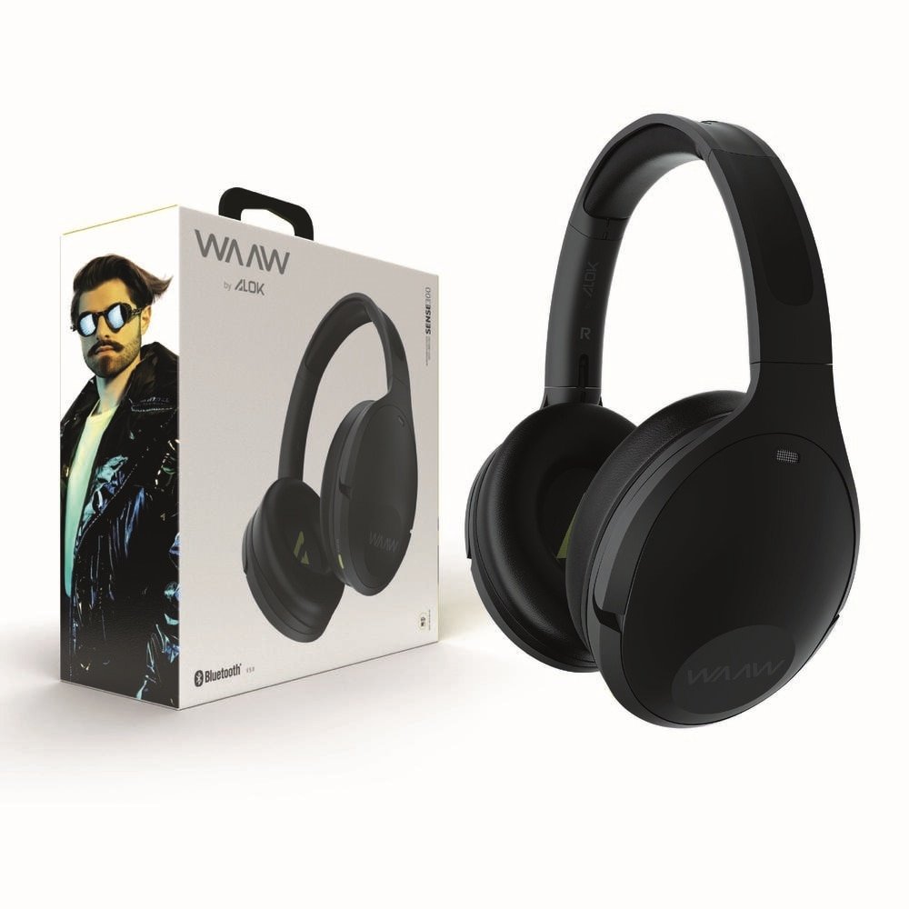 Fone de Ouvido Waaw Sense 300HBNC By Alok, Preto