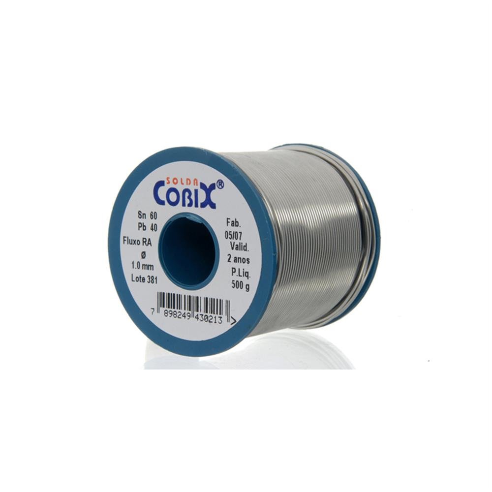 Solda Carretel Azul 60X40 C/Flux 500G Cobix