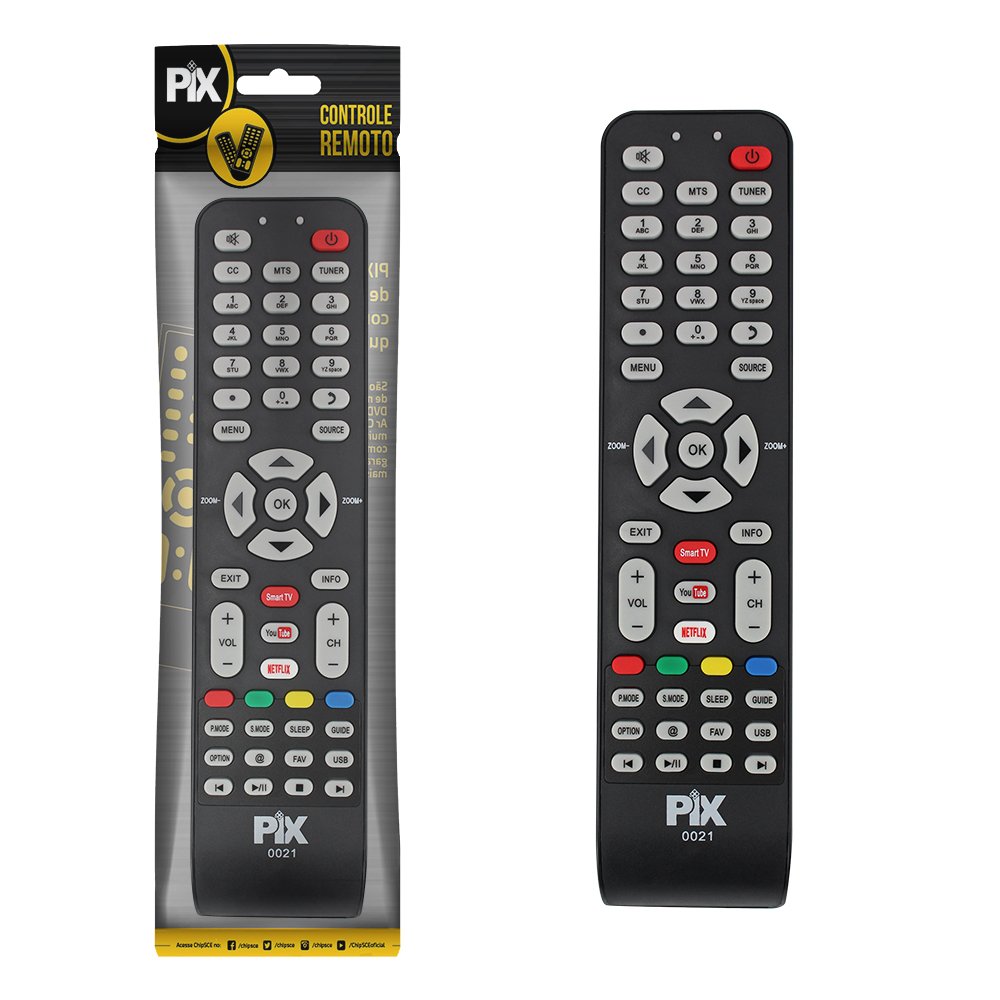 Controle Remoto Compativel Toshiba Rc-199E - Smart Netflix - Marca Pix