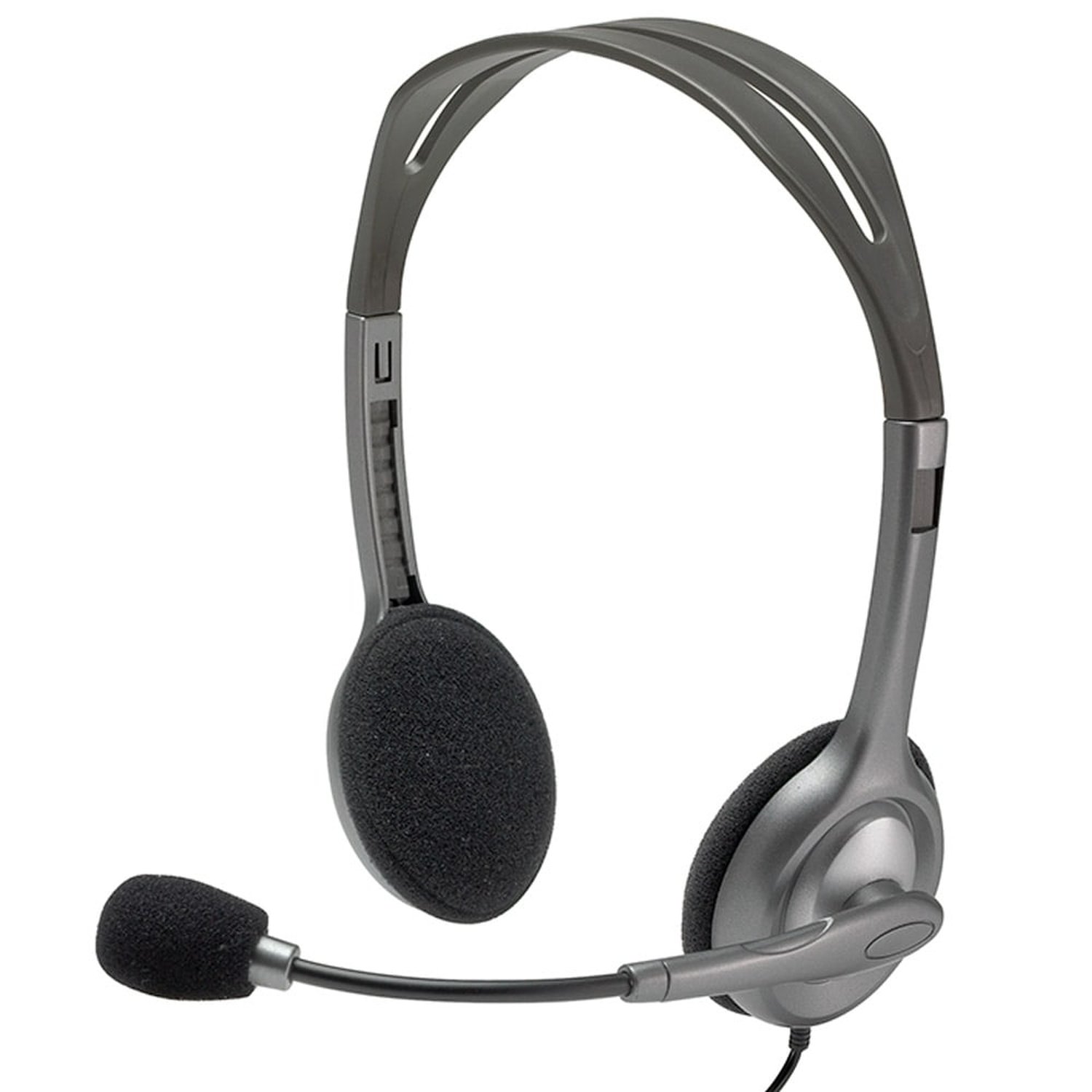 Fone de Ouvido Logitech H111 com Microfone P2 Cinza