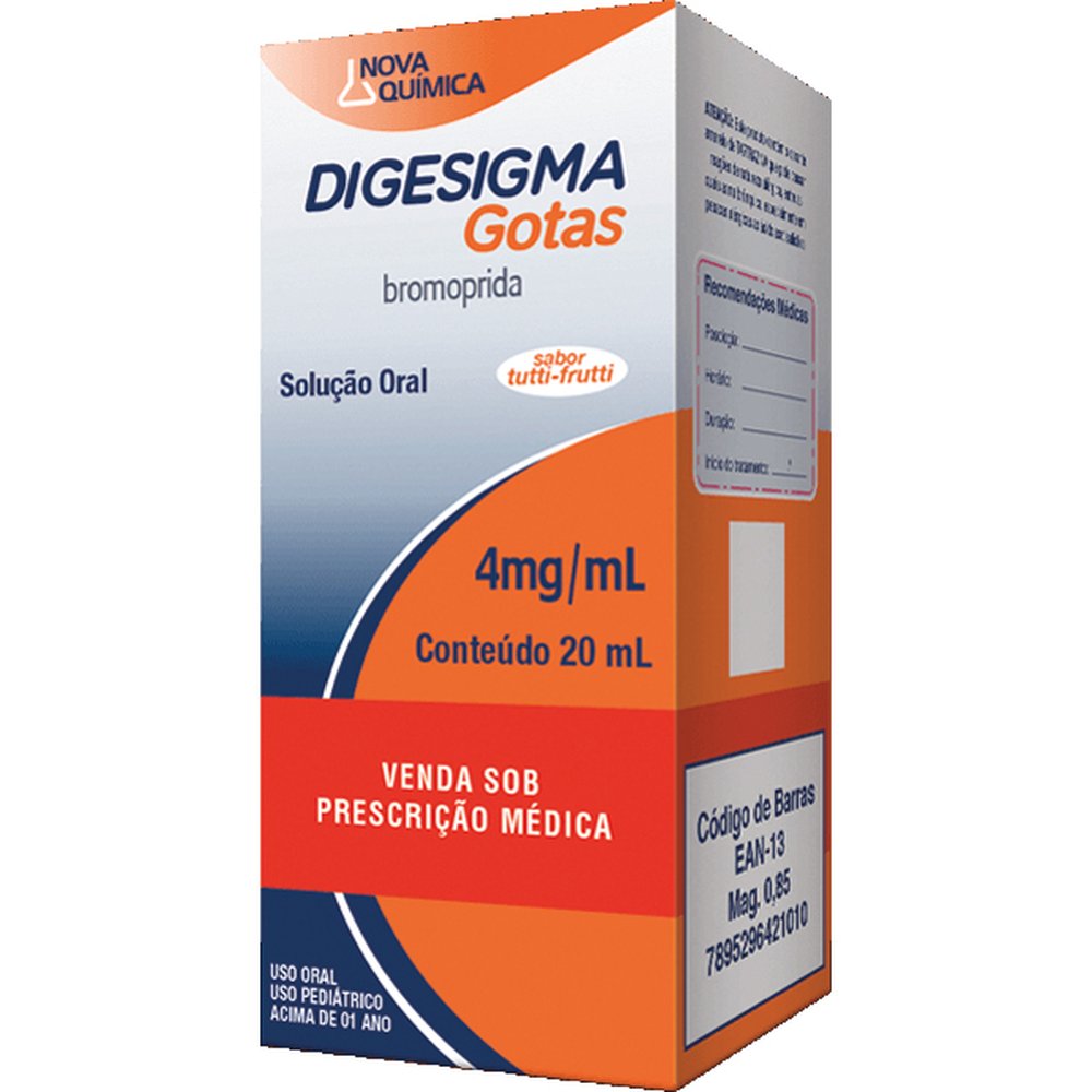 Digesigma -Bromoprida- 4Mg Gotas Frasco 20Ml - NOVA QUIMICA