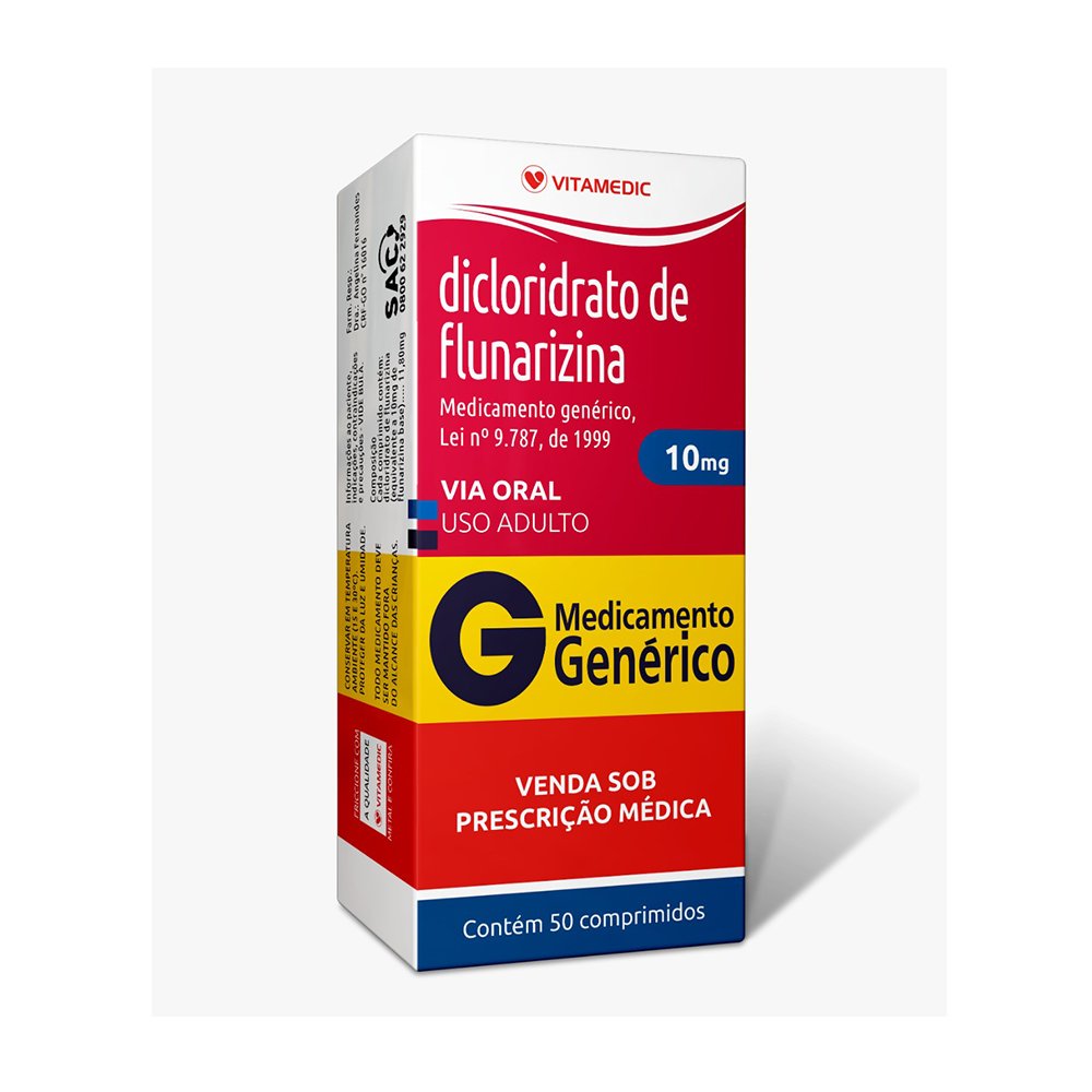 Flunarizina 10Mg 50Cpr | Martins Atacado