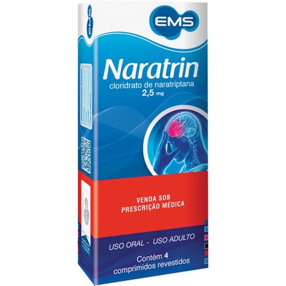 Naratrin 2,5Mg Caixa 4 Comprimido Revestido - EMS