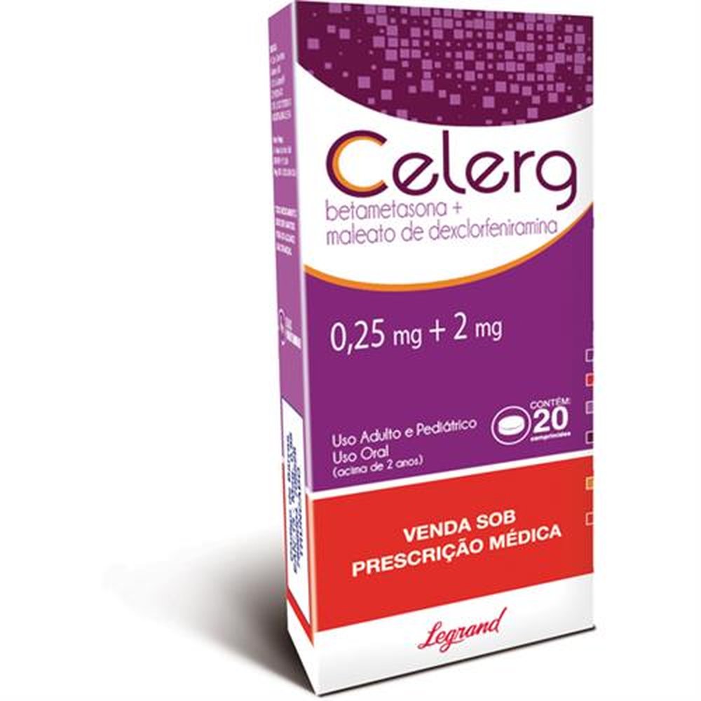 Celerg 0,25-2Mg Com 20 Comprimido - LEGRAND | Martins Atacado