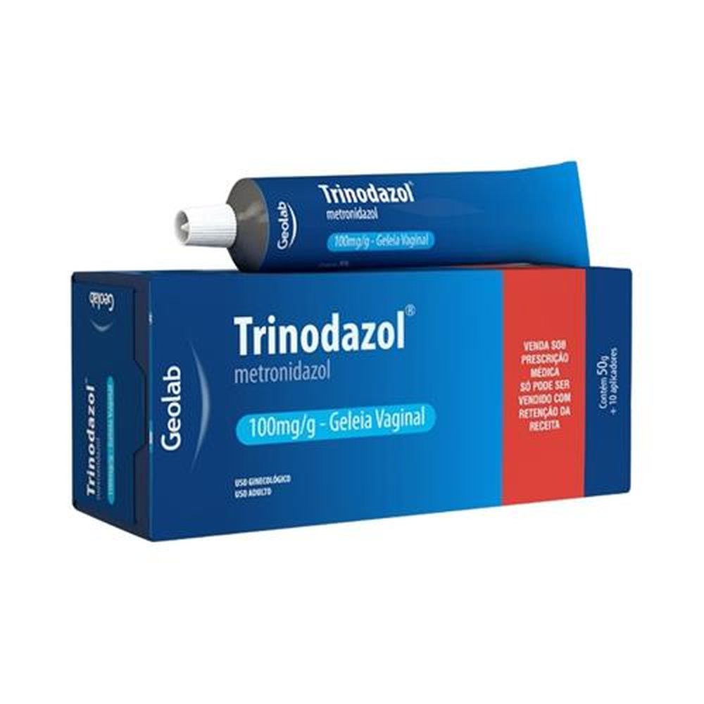 Trinodazol de uso ginecológico 100mg/g bisnaga com 50g + 10 aplicadores