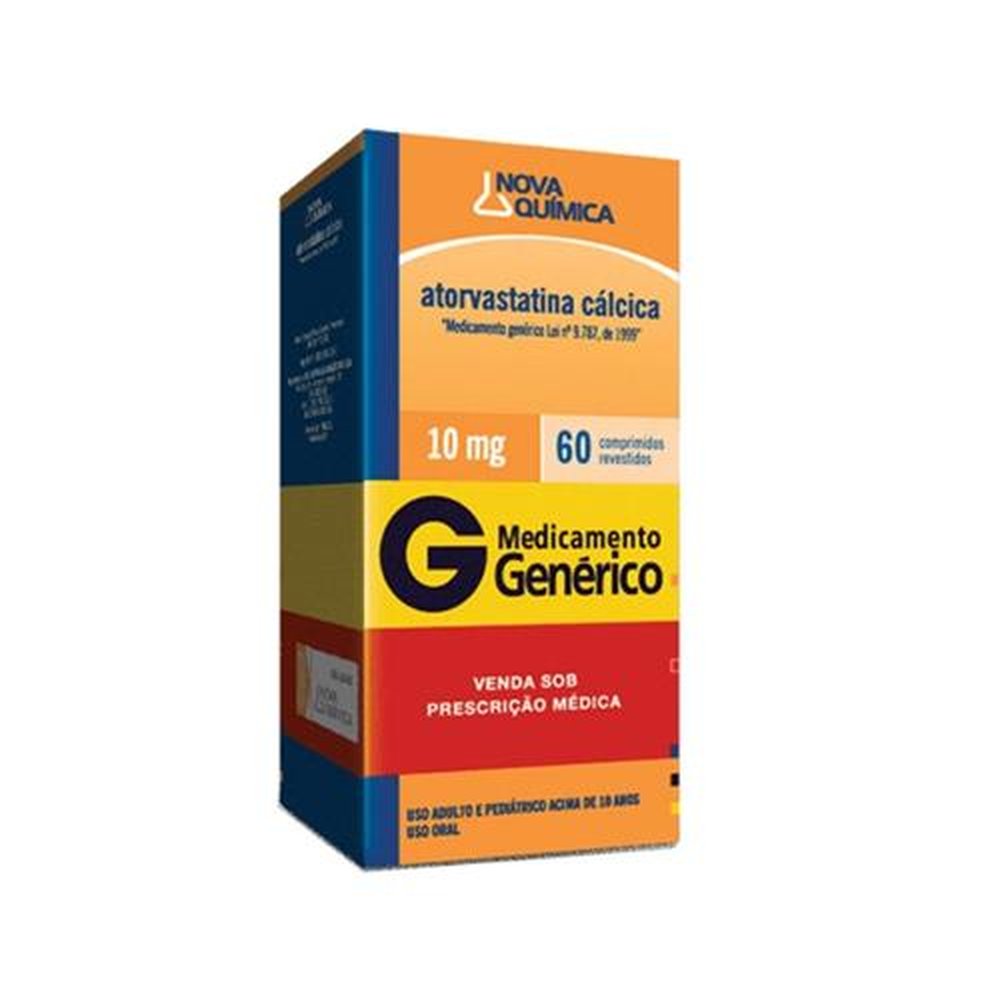 Atorvastatina Cálcica 10Mg com 60 Comprimidos Revestidos