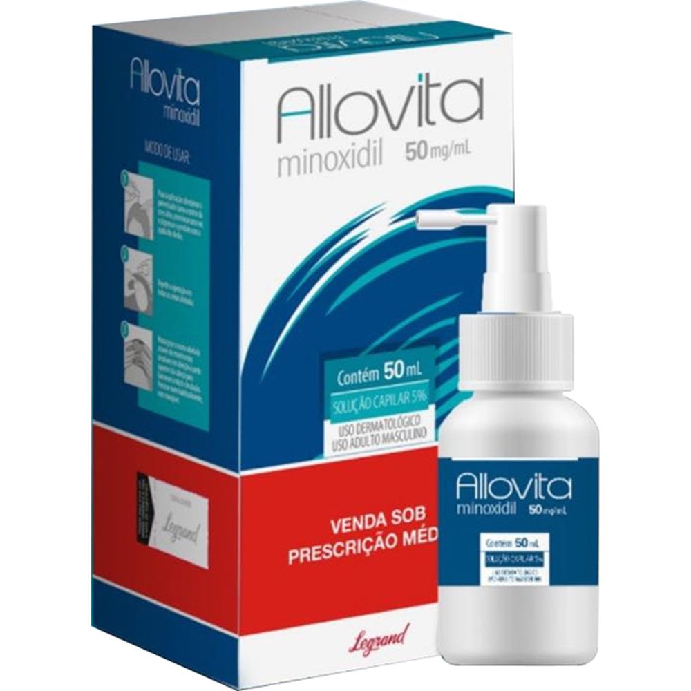 Allovita -Minoxidil- 50Mg Solução Capsula 50Ml