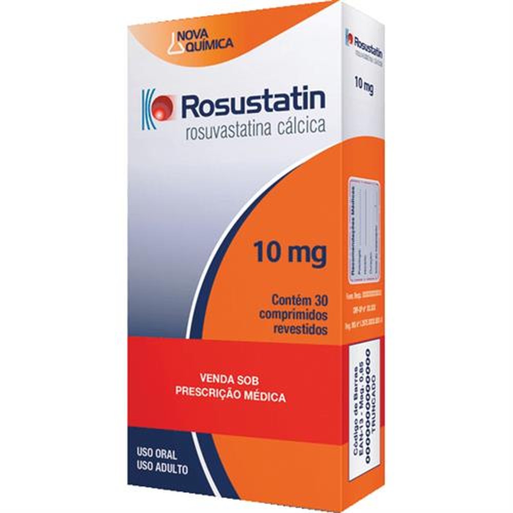 Rosustatin 10Mg Com 30 Comprimido Revestido - NOVA QUIMICA