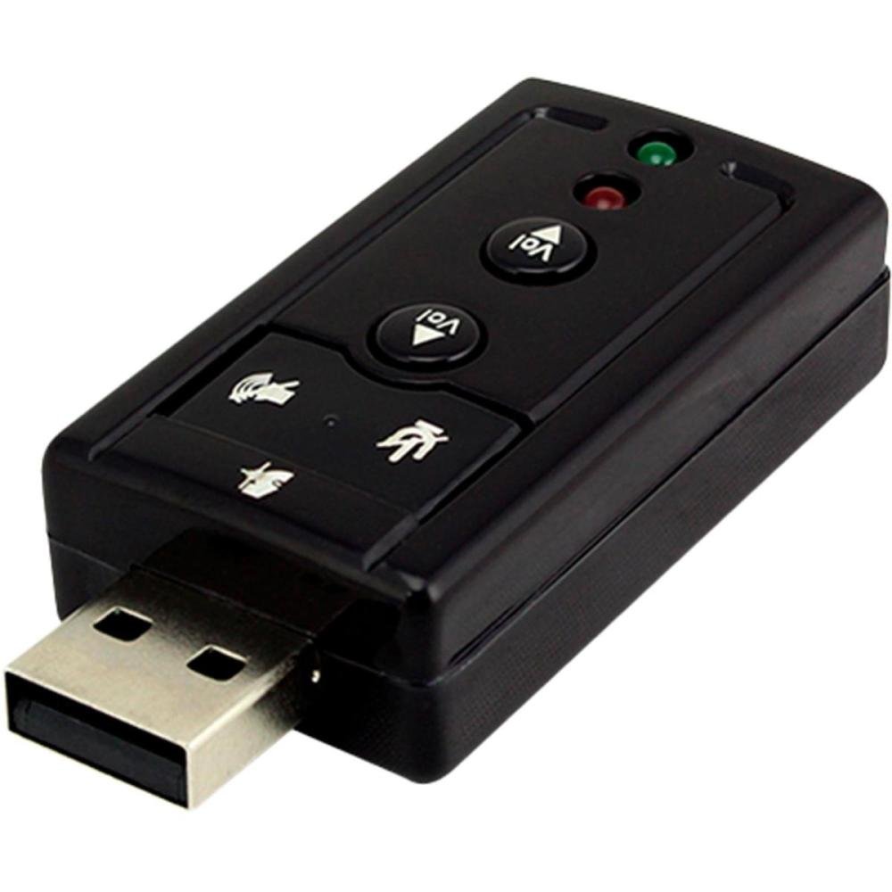 Adaptador USB Para Fone e Microfone 7.1 5+ Un.Venda: PC/1