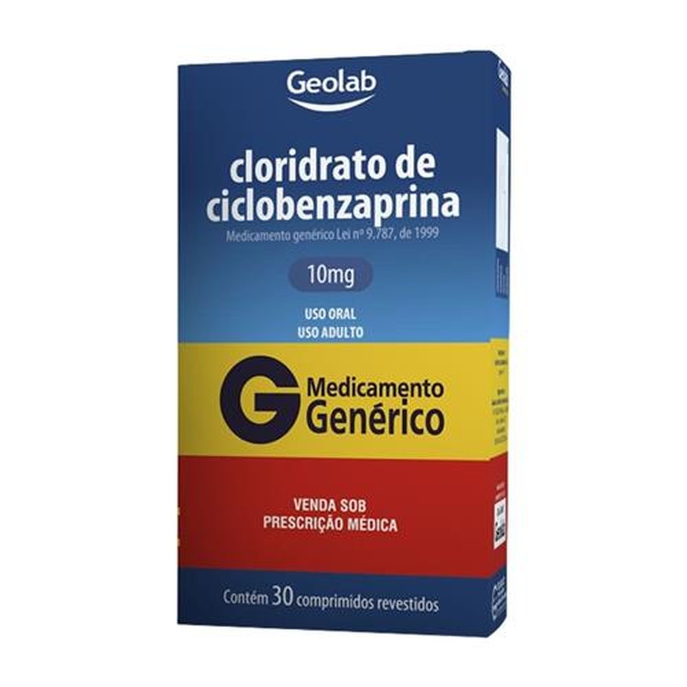 Cloridrato de ciclobenzaprina 10mg caixa com 30 comprimidos revestidos