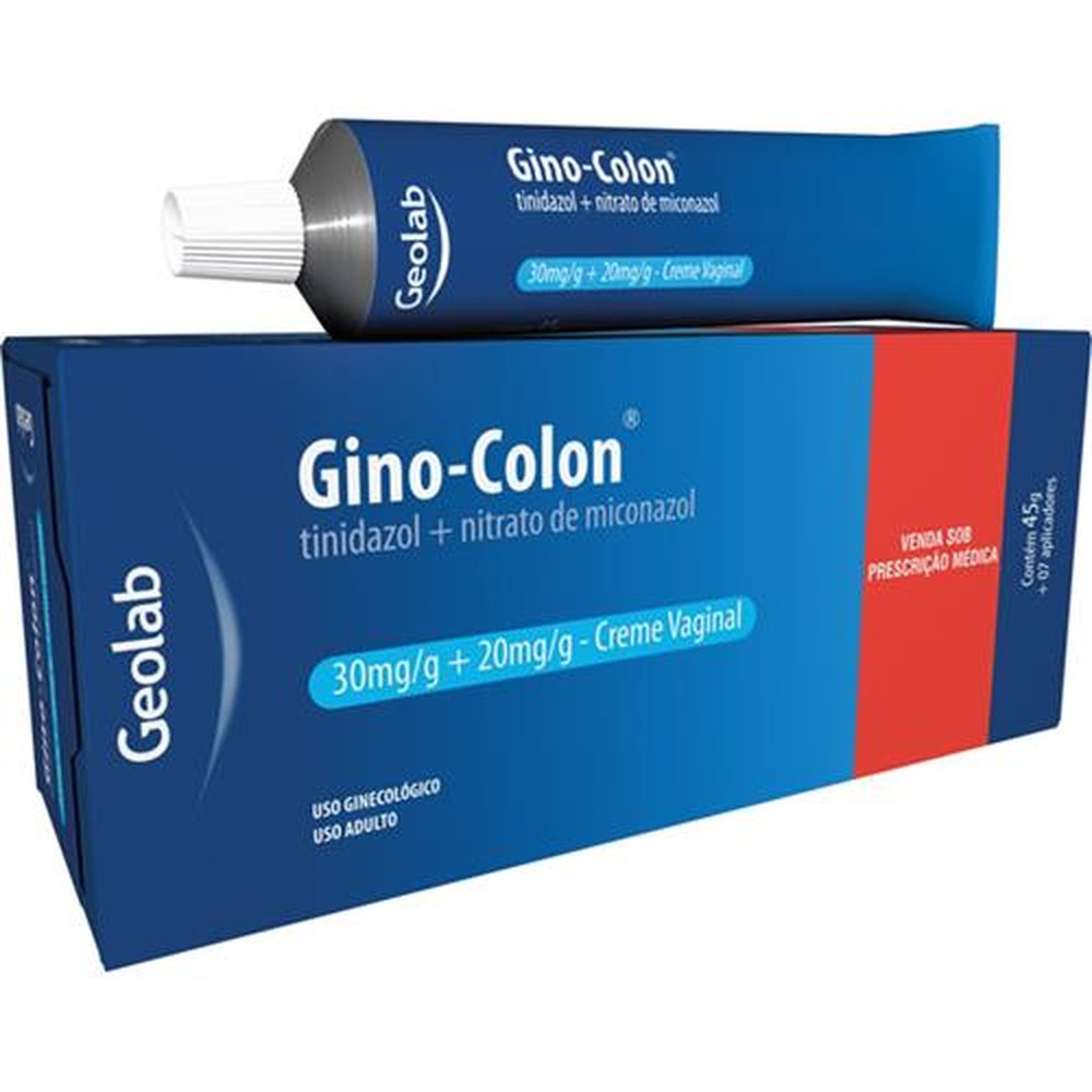 Gino-Colon 30-20Mg Creme Bisnaga 45 Gramas Com 7 Aplicadores - GEOLAB