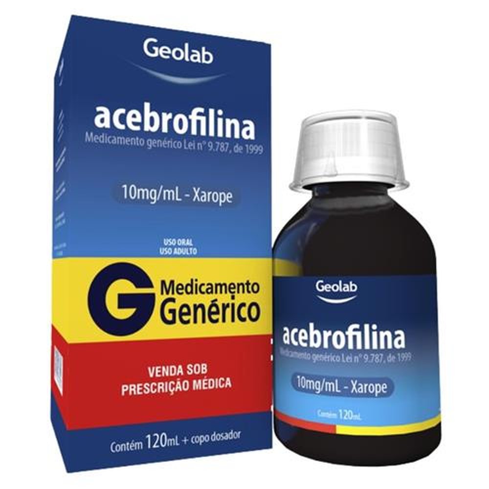 Acebrofilina xarope adulto 10mg/mL frasco com 120mL + copo medidor