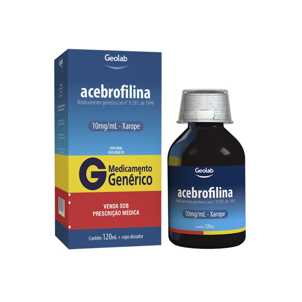 Acebrofilina xarope adulto 10mg/mL frasco com 120mL + copo medidor