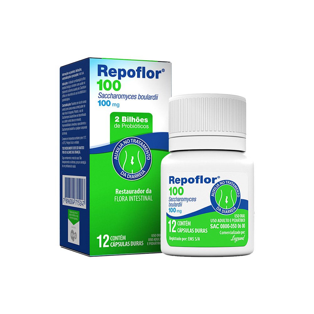 Repoflor 100Mg Frasco com 12 capsulas | Martins Atacado
