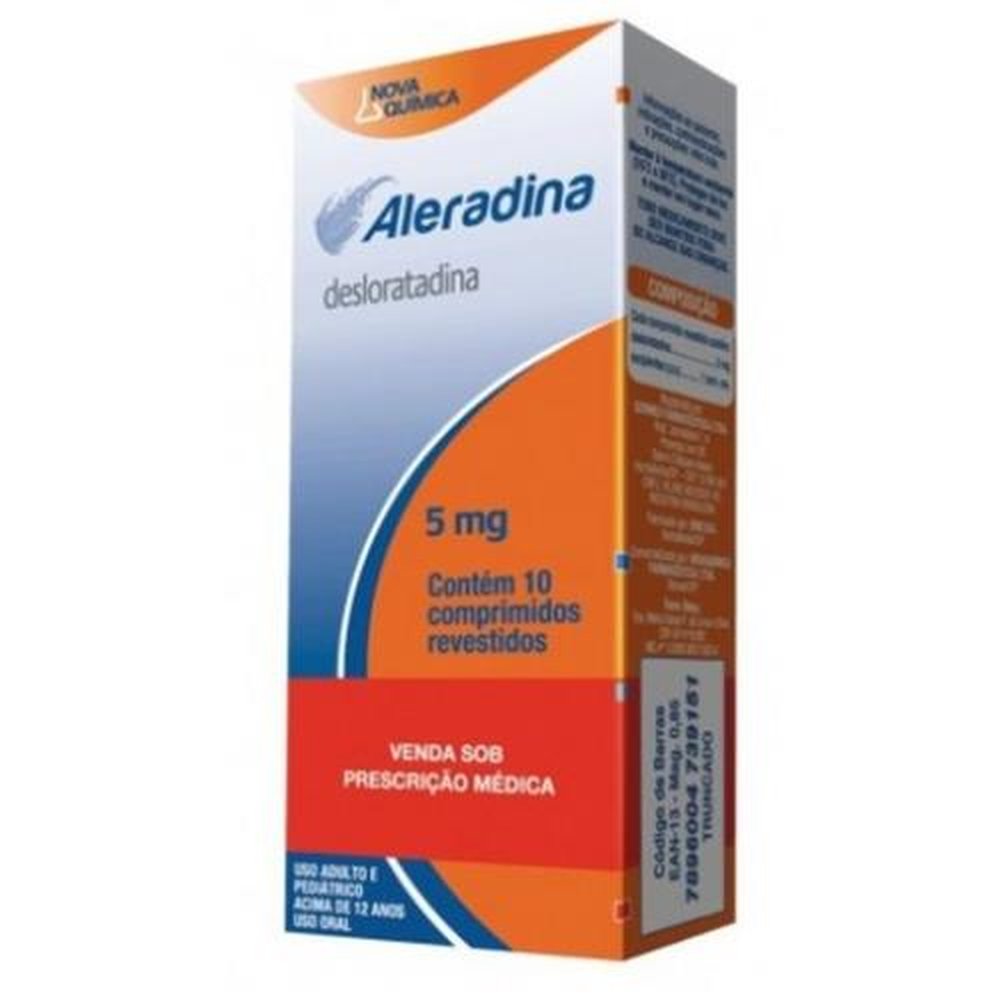 Aleradina 5Mg Com 10 Comprimidos Revestidos