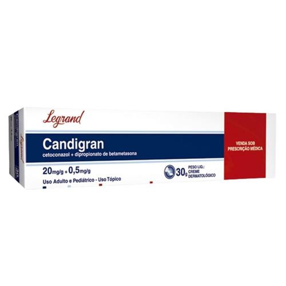 Candigran 20mg/g + 0,5mg/g Com 30g de Creme de Uso Dermatológico