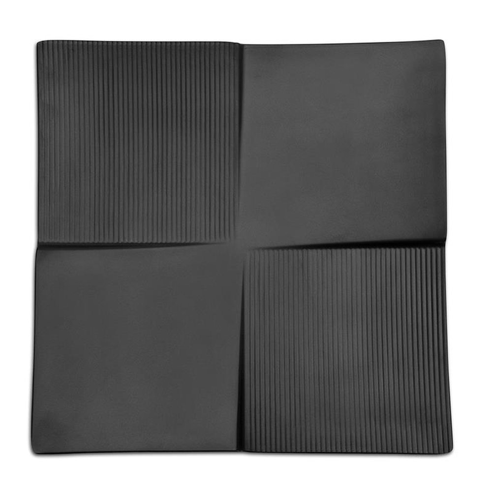 Prato Quadrado 23cm Melamina Profissional Black