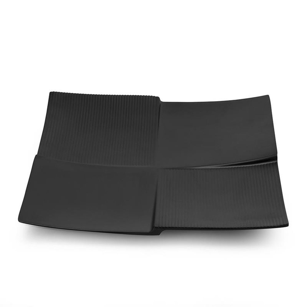 Prato Quadrado 23cm Melamina Profissional Black