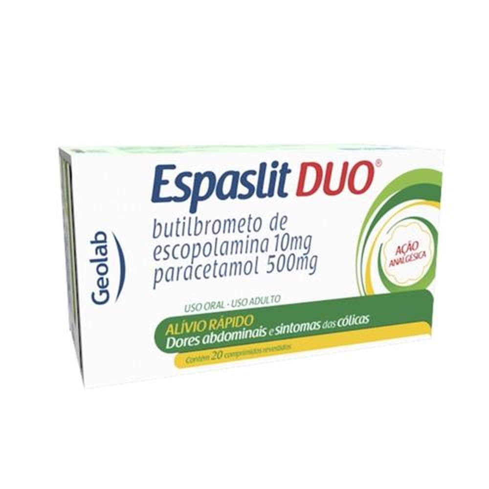 Espaslit DUO 10mg + 500mg Com 20 Comprimidos Revertidos