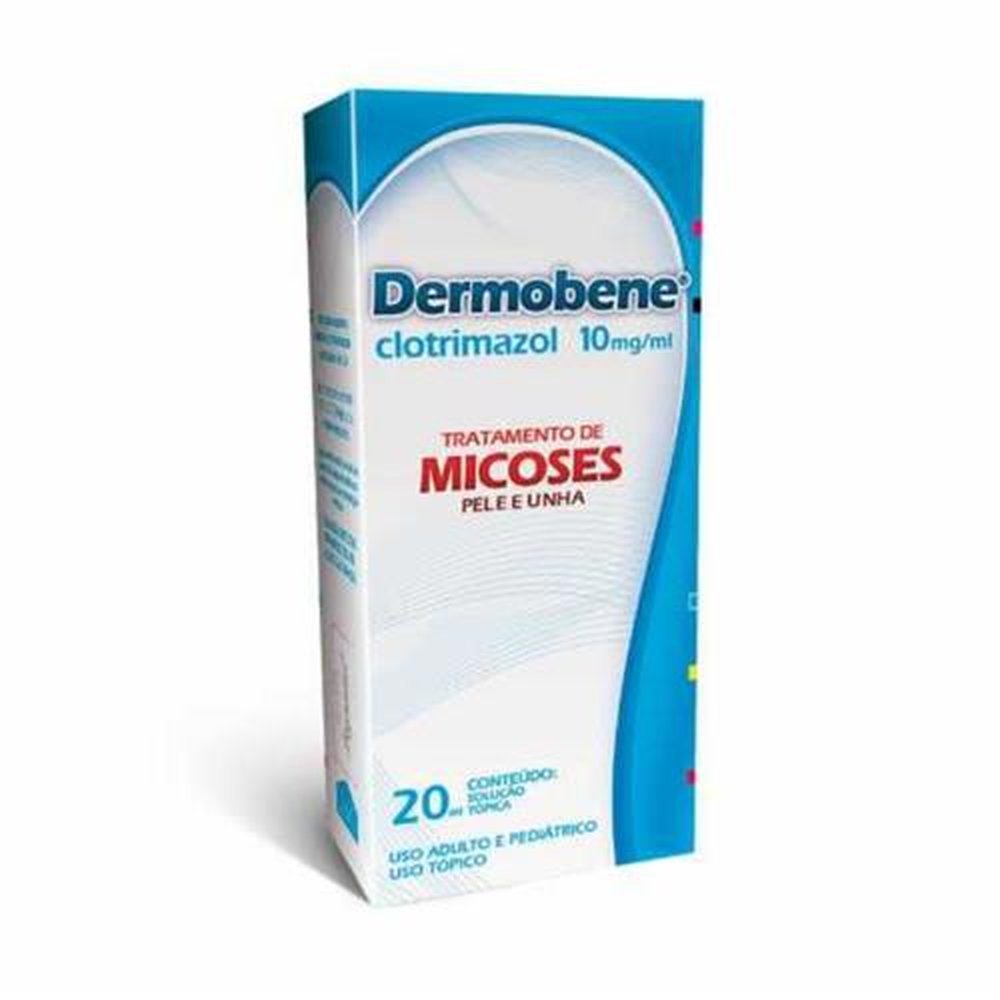 Dermobene 10mg/mL, Caixa Com 1 Frasco Gotejador Com 20mL de Solução de Uso Dermatológico