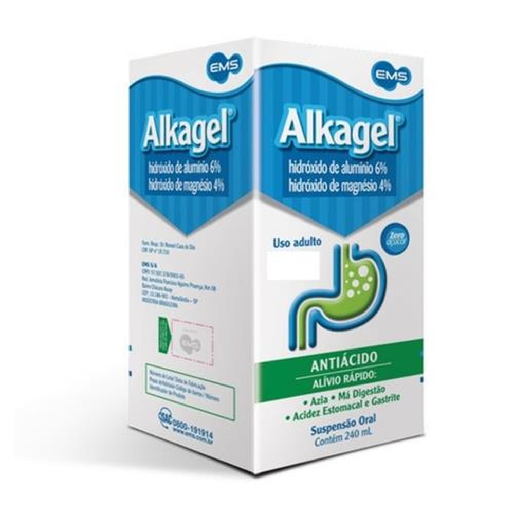 Alkagel Suspensão Oral 240Ml Sabor Hortelã