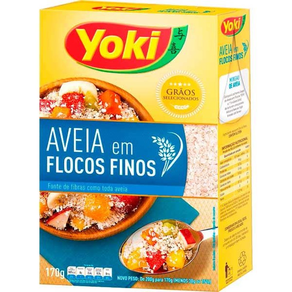 Aveia Em Flocos Finos Yoki Cx 12X170G