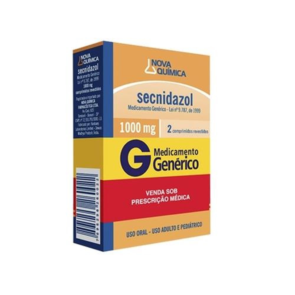 Secnidazol 1000mg, Caixa Com 2 Comprimidos Revestidos