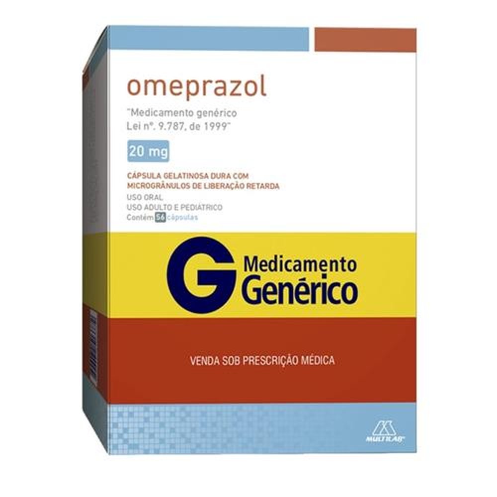 Omeprazol 20mg, Caixa Com 56 Cápsulas Duras de Liberação Retardada