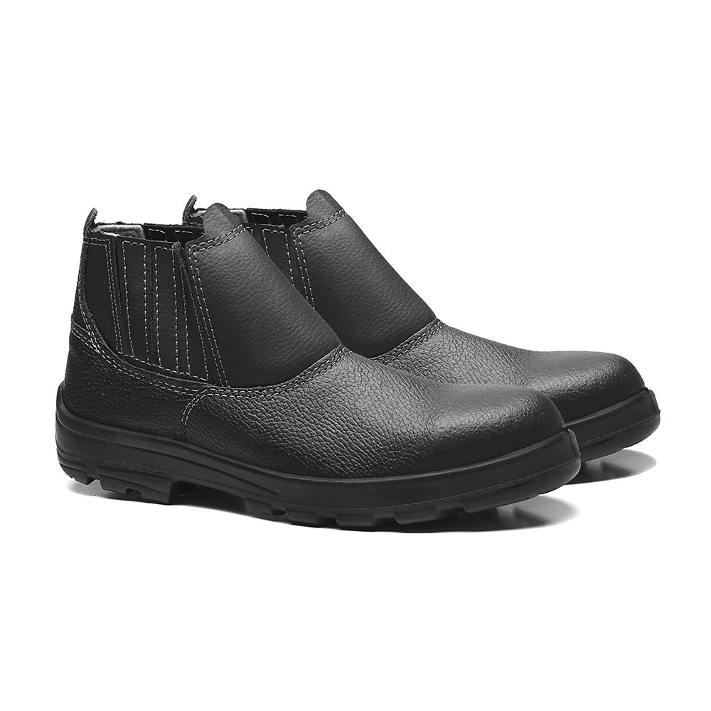 Botina Seguranca Bracol Elastico PU Bidensidade CA48413 Preto Biqueira PVC 37