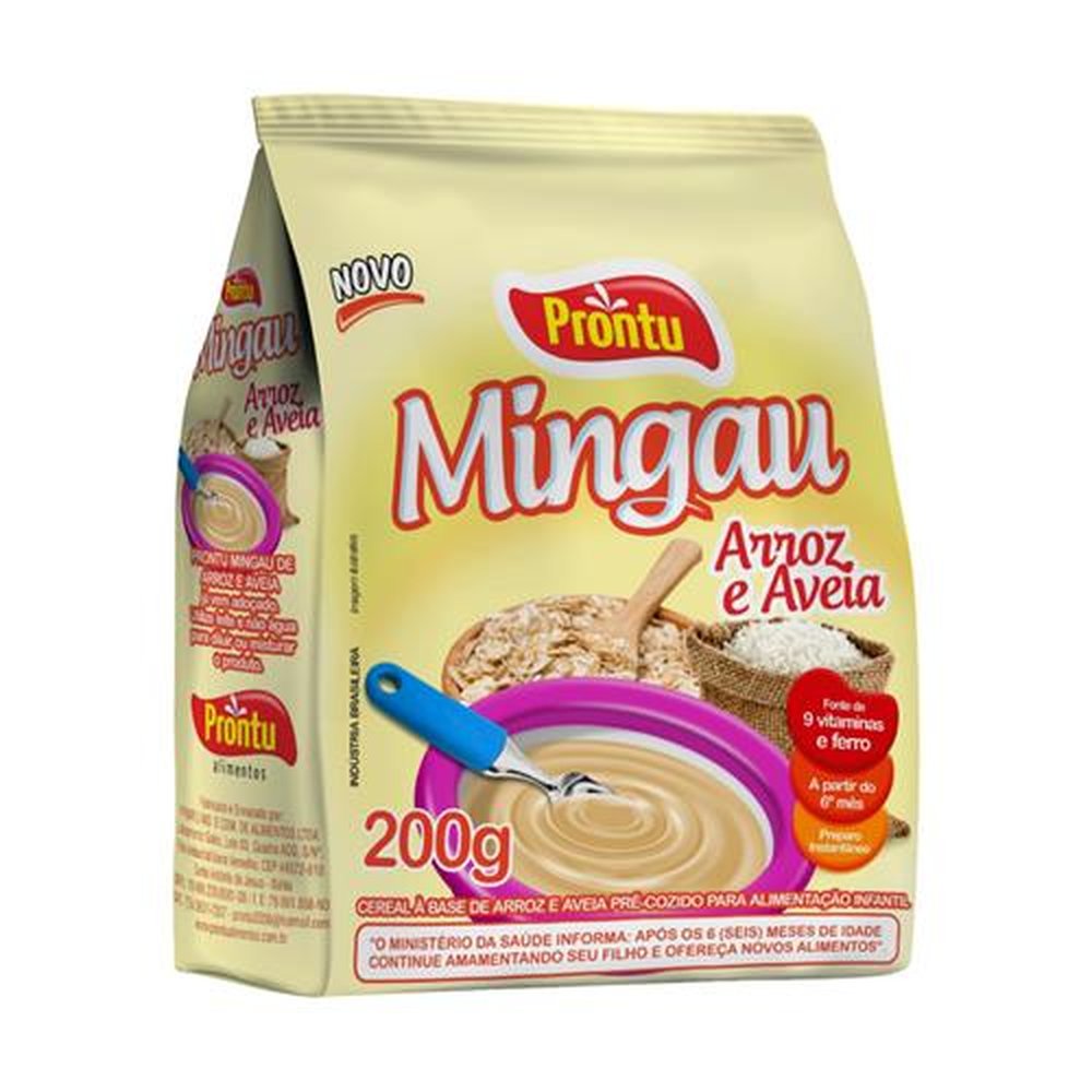 Mingau Arroz E Aveia Prontu 25x200g