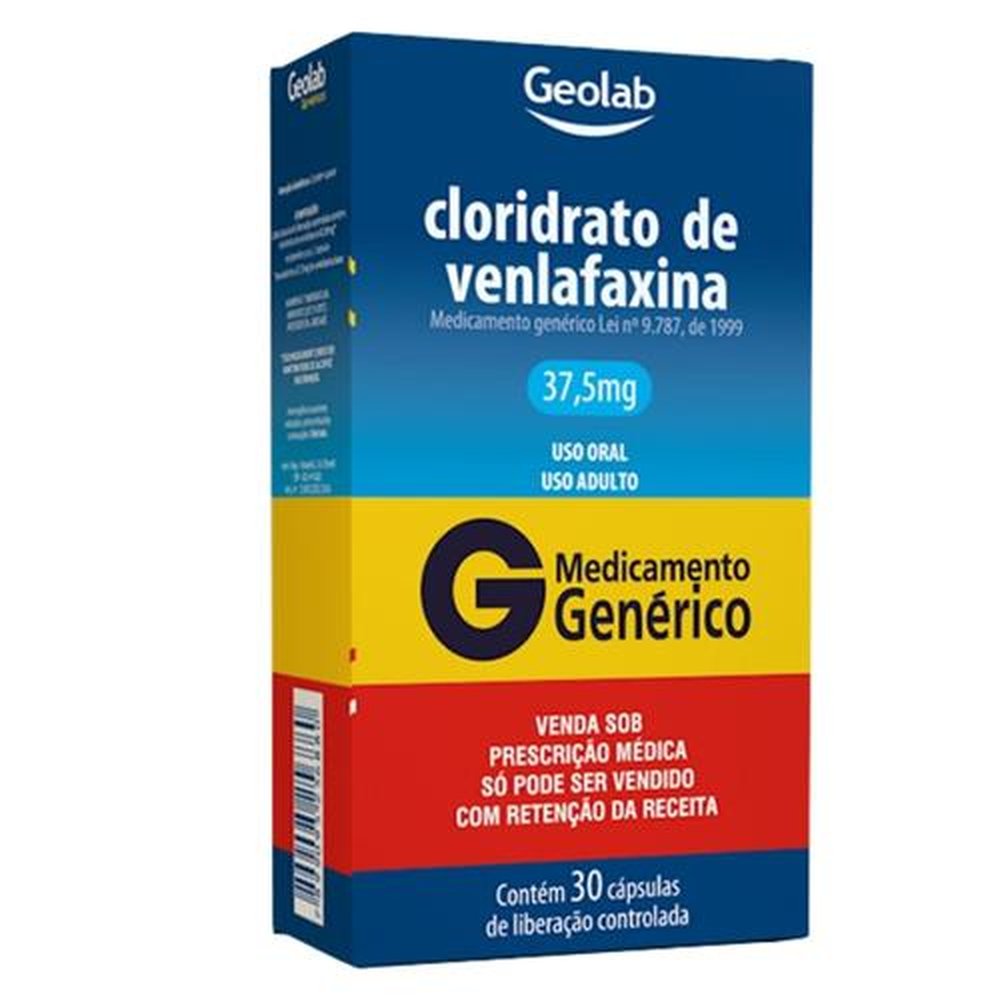 Cloridrato De Venlafaxina 37,5mg Com 30 Cápsulas