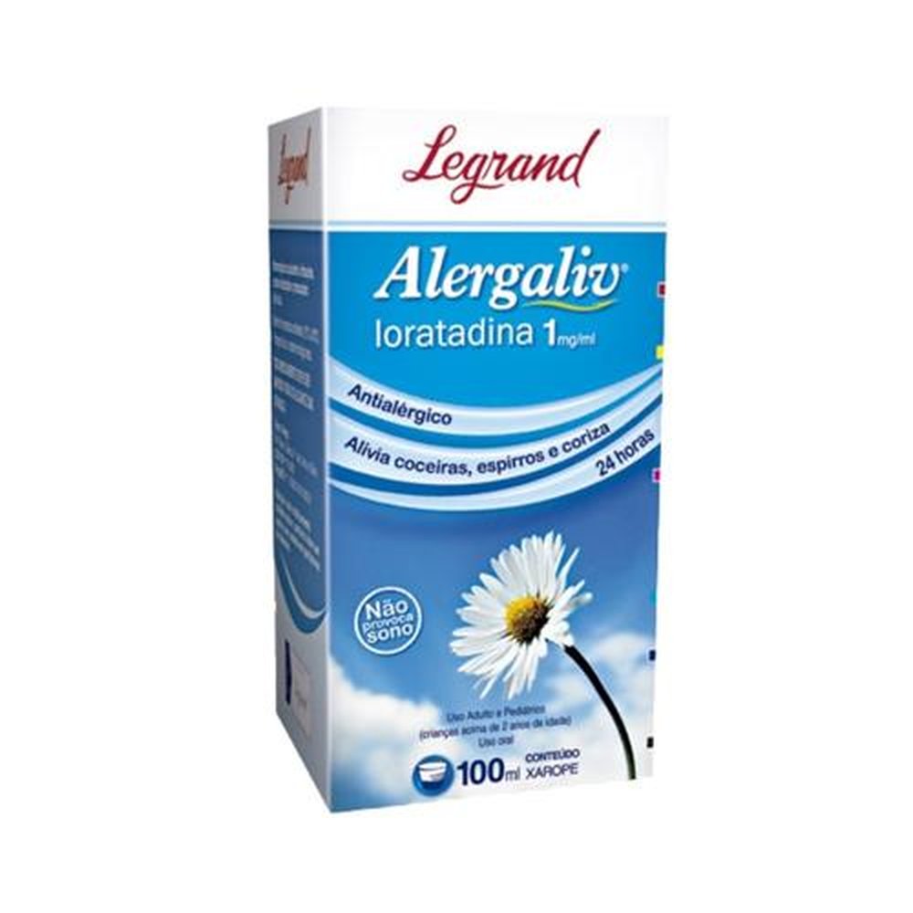 Alergaliv 1mg/mL Caixa Com 1 Frasco Com 100mL de Xarope + Dosador