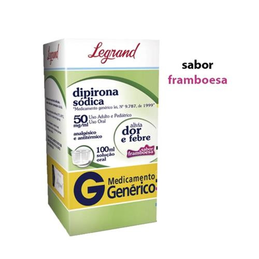 Dipirona Sódica 50mg/mL, Caixa Com 1 Frasco Com 100mL de Solução de Uso Oral + Copo Medidor