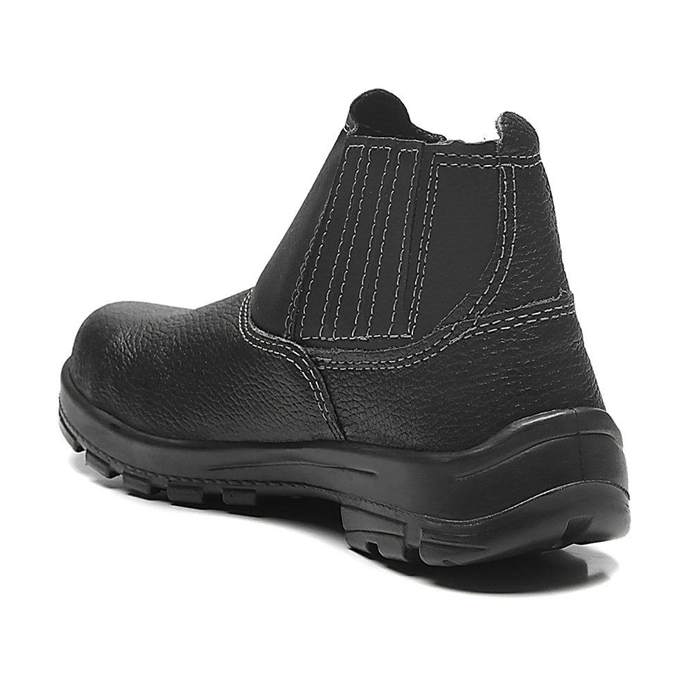 Botina Seguranca Bracol Elastico PU Bidensidade CA48413 Preto Biqueira PVC 38