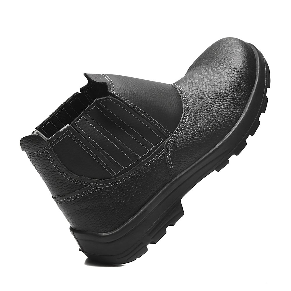 Botina Seguranca Bracol Elastico PU Bidensidade CA48413 Preto Biqueira PVC 38