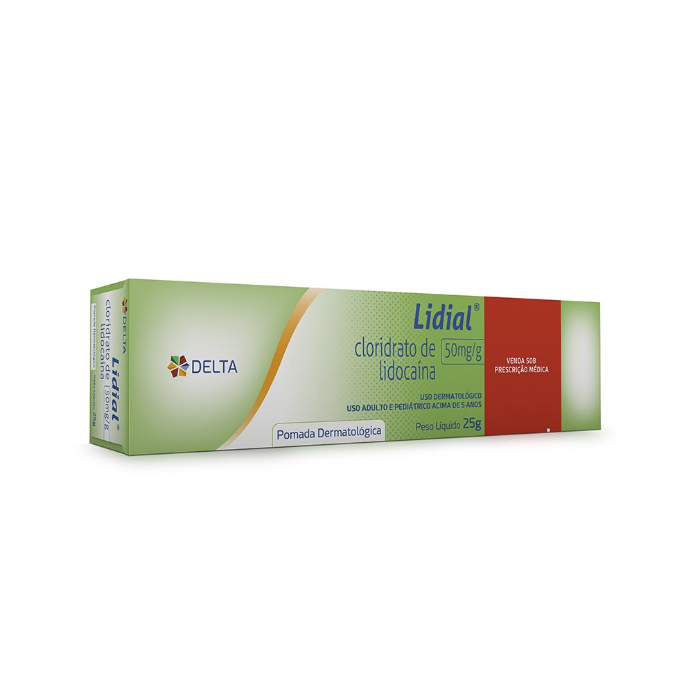 Lidial 50Mg Pomada Dermatologico Bisnaga 25 Gramas